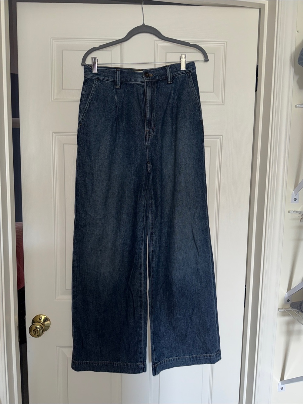 Madewell Dark Blue Wide-Leg High-Rise Jeans